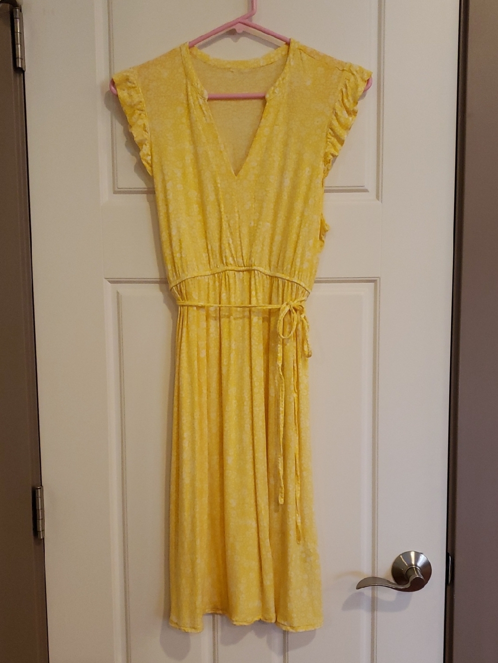 H&M Women's Medium Yellow Floral Summer Dress